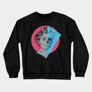 redhead girl skull side Crewneck Sweatshirt